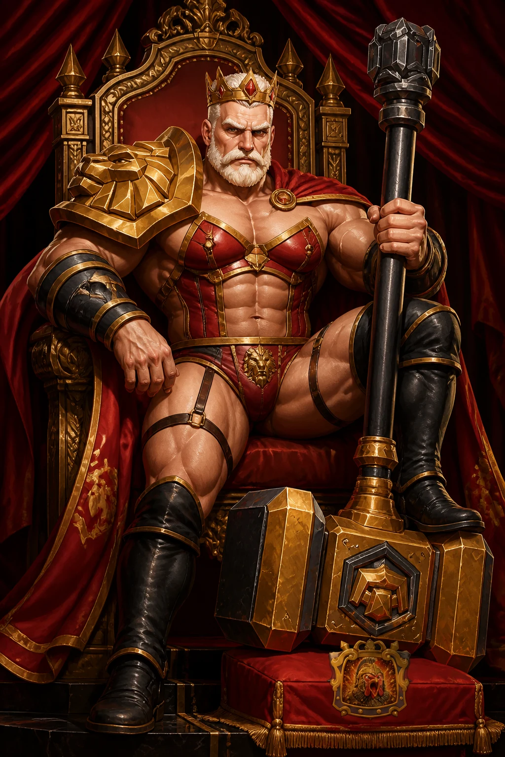 Budget notice: the Gazette has reused an unused plate from ScreamingChicken's earlier Page 3 sitting as the new King's official portrait. The Castle was outside the photographer's price range.