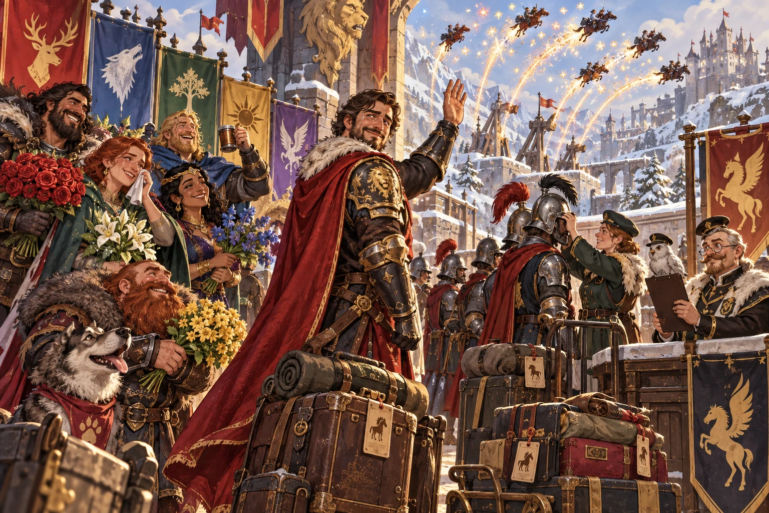 Lord Jalal reaches the departure gate with flowers, luggage and the only transfer ceremony whose fireworks department requires troop ratios.