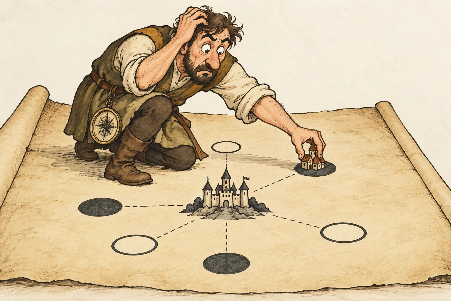 The Gazette's proposed qualification for Castle duty: put the town on the correct dot.